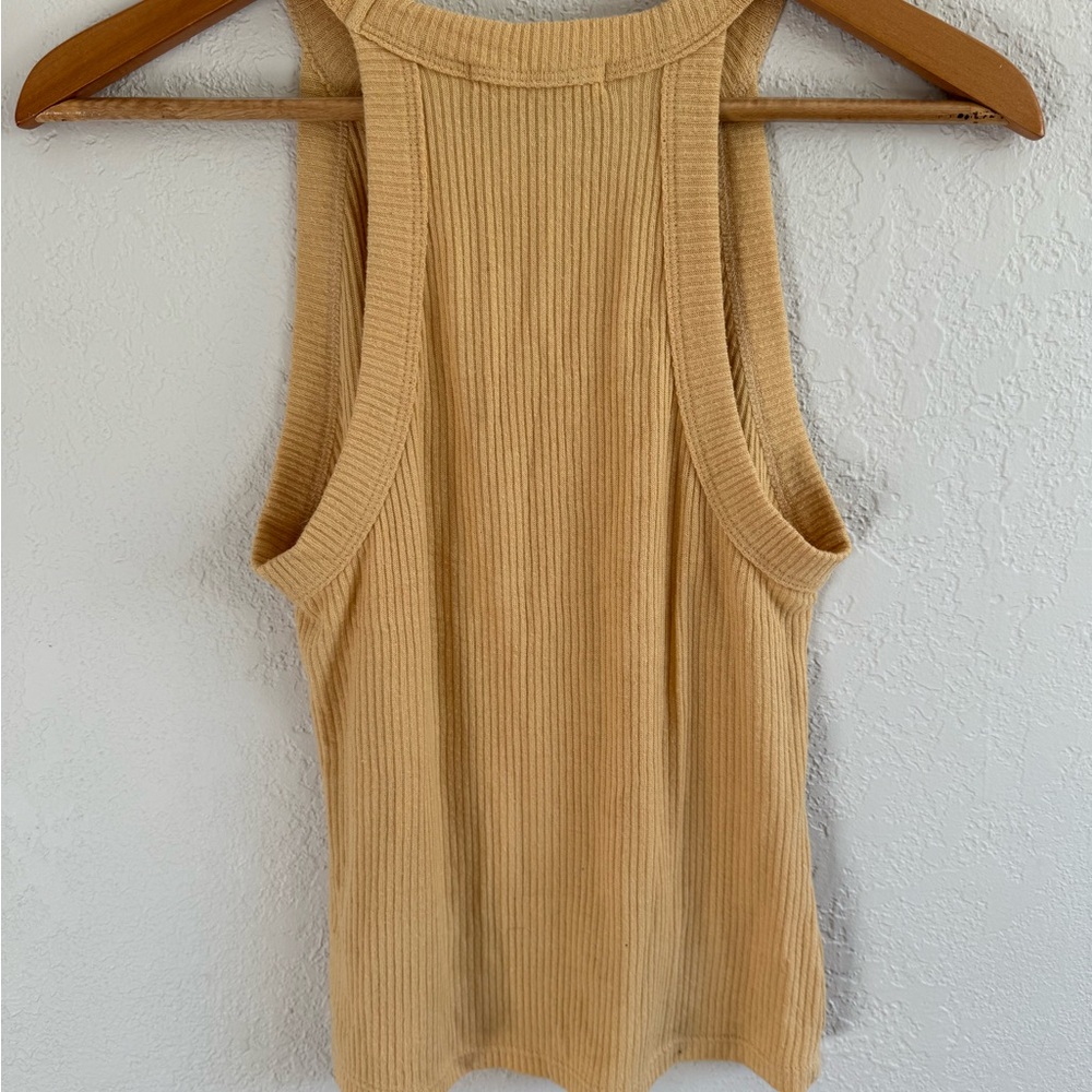 Project Social T Gold/yellow Ribbed Tank Top - Picture 4 of 4